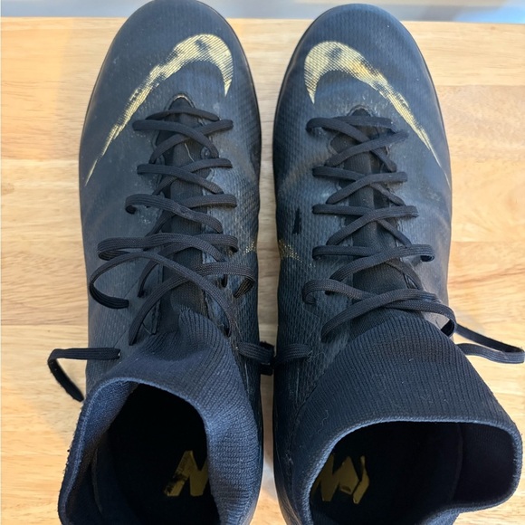 Nike Mercurial Superfly BLACK GOLD AH7369-077 Indoor Turf Men's Size US 13 - Picture 5 of 7